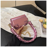 GOOSUDU 2025 Bag women's  new fashion candy color woven flower portable small bag texture chain shoulder messenger bag bag