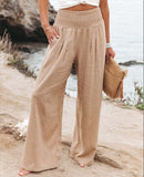 GOOSUDU In Stock!  HOTan and NEWn Spring and Summer   Casual Wide-Leg Cotton and Linen Popular Loose Trousers for Women