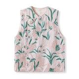 New Chinese style three-dimensional flower satin flower branches heavy industry embroidery vest temperament niche design vest M3124