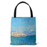 Cross-Border Supply Monet Sunrise Impressionist Oil Painting Digital Printing Eco-friendly Bag Vintage Canvas Bag