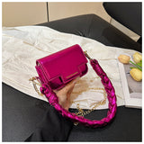 GOOSUDU 2025 Bag women's  new fashion candy color woven flower portable small bag texture chain shoulder messenger bag bag