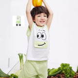 Smiley Face Baby Short Sleeve Suit Boys' Quick-Drying T-shirt Summer Clothes Children's Pants  New Children's Clothing Western Style