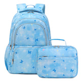 New Cute Butterfly Printing Schoolbag for Primary School Students Large Capacity Backpack 2-Piece Children's Decompression Student Backpack