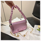 GOOSUDU 2025 popular New women's bags, fashionable woven flower portable small square bags, simple candy-colored chains, single shoulder messenger bags, bags.