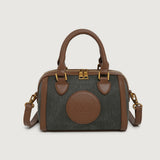GOOSUDU 2025 Niche light luxury women's bag contrasting color wave canvas Boston pillow bag portable commuter women's bag single shoulder crossbody small bag women