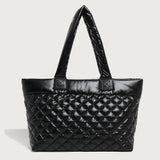GOOSUDU 2025 Autumn new Xiaoxiangfeng diamond tote bag women's large-capacity air-feeling down bag commuter shoulder armpit bag