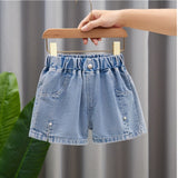 Children's Denim Shorts Factory Wholesale Girls Casual Thin Pants Summer New Children's Clothing Shorts Wholesale Shorts