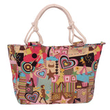 Cross-Border Printed Canvas Bag Large Capacity Casual Canvas Bag Women's Shoulder Wholesale Women's Bags Portable Canvas Bag Flower Bag