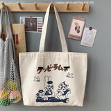 HOTan and NEWn Style Big Bag Ins Women's Canvas Bag Simple Student Cloth Bag Shoulder Bag Ulzzang Big Bag One Piece Dropshipping