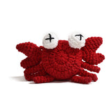 GOOSUDU 2025 Children's wool knitted bag popular new cartoon little crab girl change messenger bag girl baby shoulder bag