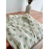 Gentle Wind White Polka Dot Bubble Sleeve Top Women's  Spring and Summer Day Small Casual Shirt Women