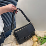 GOOSUDU 2025 popular New women's bags, fashionable woven flower portable small square bags, simple candy-colored chains, single shoulder messenger bags, bags.