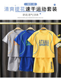 Boys Quick Drying Clothes Children's Sports Suit Summer Girls Basketball Wear Children and Teens Short Sleeve Western Style Soccer Uniform