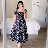 2025New spring and summer new  New  dresses literary  fresh printing fashion women's clothing