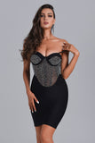 goosudu Peyton Rhineston Corset Bandage Dress