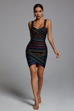 goosudu Rainbow Bandage Dress