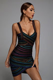 goosudu Rainbow Bandage Dress