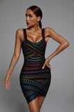 goosudu Rainbow Bandage Dress