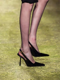 Pointed Thin Heel Sexy Fashion Show High Heel Sandals  New One Line Buckle Strap European American Size 34-43 Women's Shoes