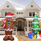 Giant Inflatable Snowman Christmas Decor Night Light Outdoor Toy with LED Light Quick Air Inflated New Year Party Yard Xmas Gift