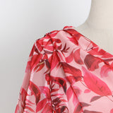 Summer New Women's Casual Holiday Dress Sexy Asymmetric Red Print Ruffle Short Skirt Fashion Elegant Ladies Clothing