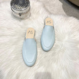 woloong  Half Slippers Women Summer Wear Muller Shoes  New Flat Sandals