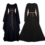 New Medieval Witch Dress for Women Halloween Carnival Party Cosplay Performance Clothing Middle Ages Vampire Bride Costumes