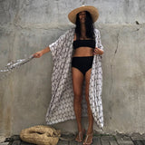 woloong New Summer Women Boho Maxi Dress Summer Sexy Hollow Dresses Beach Cover Up Female Robe Dress Bikini Cover-ups Clothing Gift