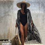 woloong New Summer Women Boho Maxi Dress Summer Sexy Hollow Dresses Beach Cover Up Female Robe Dress Bikini Cover-ups Clothing Gift