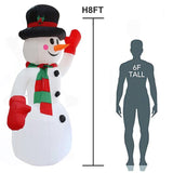 Giant Inflatable Snowman Christmas Decor Night Light Outdoor Toy with LED Light Quick Air Inflated New Year Party Yard Xmas Gift