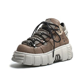 Autumn and winter new women's shoes fashion british Street style Lace up design knight Martin locomotive short boots 41-45