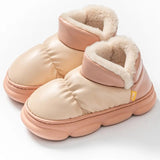 New Waterproof Snow Boots for Women Super Warm Plush Platform Ankle Boots Woman Winter Pu Leather Cotton Padded Shoes Mujer