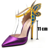 Brand New Summer Sandals Women Dress Party Sexy Thin High Heels Woman Shoes Office Ladies Butterfly Luxury Fashion Sandals