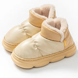 New Waterproof Snow Boots for Women Super Warm Plush Platform Ankle Boots Woman Winter Pu Leather Cotton Padded Shoes Mujer