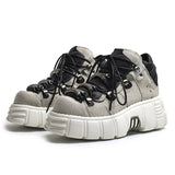 Autumn and winter new women's shoes fashion british Street style Lace up design knight Martin locomotive short boots 41-45