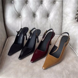 Pointed Thin Heel Sexy Fashion Show High Heel Sandals  New One Line Buckle Strap European American Size 34-43 Women's Shoes
