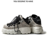 Autumn and winter new women's shoes fashion british Street style Lace up design knight Martin locomotive short boots 41-45