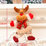 Elk Santa Dolls Christmas Pendants Merry Christmas Pendants Hanging Ornaments Xmas Party New Year Decorations Navidad Noel