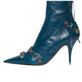 New Women Slim High Heel Metal Buckle Chain Luxury Shoes Fashion Comfortable Pointed Toe Ankle Boots Stiletto Party Short Boots