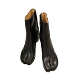 goosudu Luxury Brand Designer Split Toe Ankle Boots New Fashion Chunky Round High Heels Women Boots Winter Tabi Shoes Short Boots