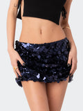 Women Mini Skirts Sexy Hot Girl Sequined Light-Reflecting & Short Type Sheath Skirt Carnival Party Clothings New Dress