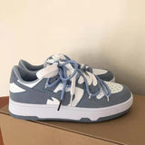 goosudu New Women’s Sneakers Haze Blue Love Breathable Students Casual Sports Shoes Women Couple Borads Shoes Men Outdoor Sneakers