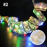 Christmas Gifts Ribbon with Lights Bows String Lights Xmas Deorative Christmas Tree Ornaments New Year Navidad Natal 2/4/5m