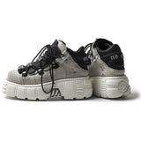 Autumn and winter new women's shoes fashion british Street style Lace up design knight Martin locomotive short boots 41-45