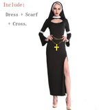 goosudu  NEW Carnival Halloween Lady Religious Nun Habit Costume Convent Choir Superior Roleplay Cosplay Fancy Party Dress