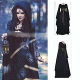 New Medieval Witch Dress for Women Halloween Carnival Party Cosplay Performance Clothing Middle Ages Vampire Bride Costumes