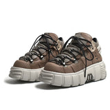 Autumn and winter new women's shoes fashion british Street style Lace up design knight Martin locomotive short boots 41