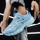 Sky Blue Chunky Sneakers Women Men Couples Sport Shoes New Design Autumn Fashion Casual Shoes Breathable Women's Sneakers 41 42