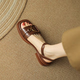 New Summer Sandals Women Shoes Casual Women Sandals Flat with Handmade Chunky Heel Sandals Shoes for Women