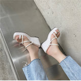 woloong Summer New Fashion Women Wedges Slippers Sexy Flip Flop Sandals High Quality Ladies Outdoor Platform Slides